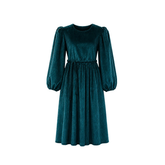 Teal Cord Dress
